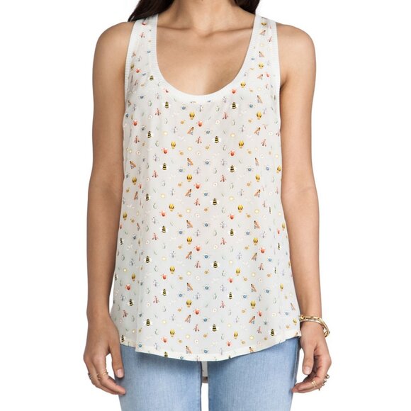 WornOnTV: The Big Bang Theory Joie Rain Mini Bugs Printed Tank in New Moon - Picture 3 of 14